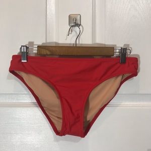 JCREW RED BIKINI BOTTOM SIZE M